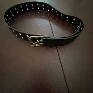 Brandy Melville Black Belt with Silver Accents